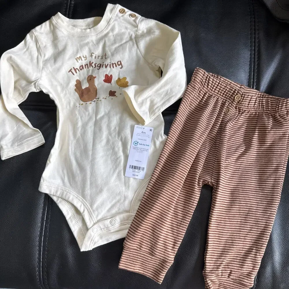 Baby Carter’s My First Thanksgiving Outfit, 6 Months, Brown